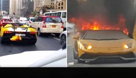 Sgasa al semaforo per fare il bullo: la Lamborghini finisce male