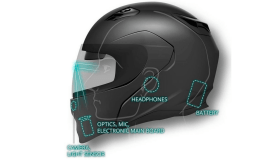 Il super casco hi-tech per moto con la realtà aumentata
