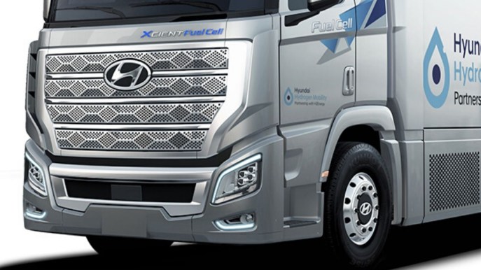 Su strada il primo camion Hyundai a idrogeno