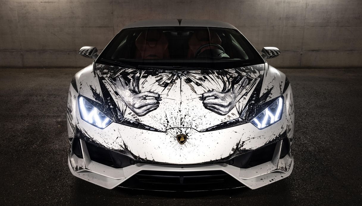 Lamborghini Huracan EVO opera d'arte di Paolo Trolio