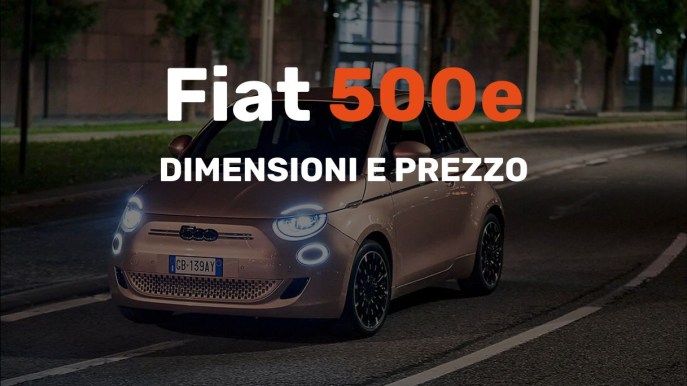 Fiat 500e: dimensioni e prezzo