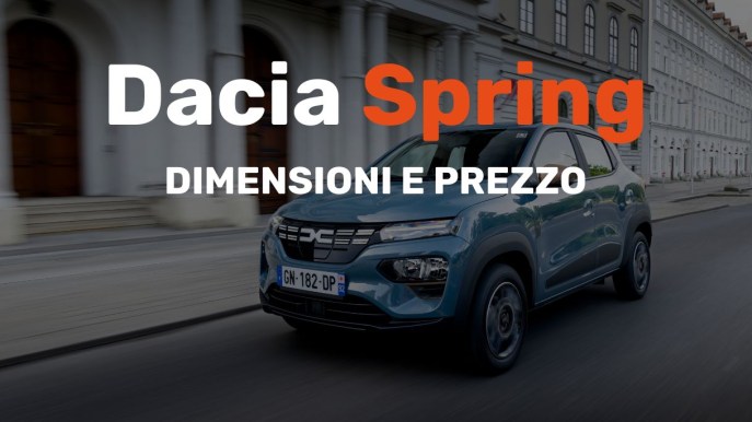 Dacia Spring: dimensioni e prezzo